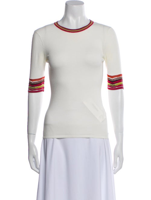 M Missoni Crew Neck Three-Quarter Sleeve T-Shirt