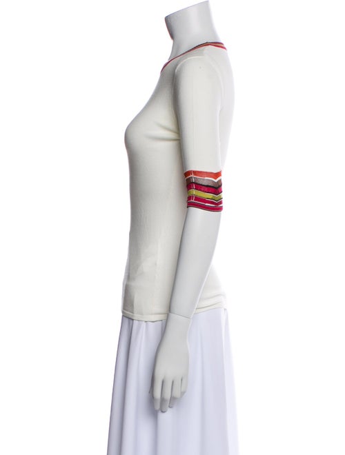 M Missoni Crew Neck Three-Quarter Sleeve T-Shirt