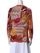 M Missoni Printed Scoop Neck Blouse
