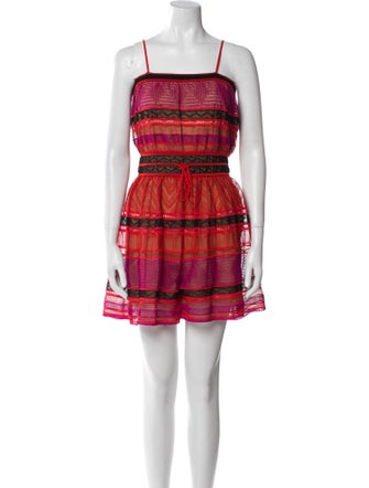 M Missoni Lace Pattern Square Neckline Romper