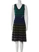 M Missoni Striped Knee-Length Dress