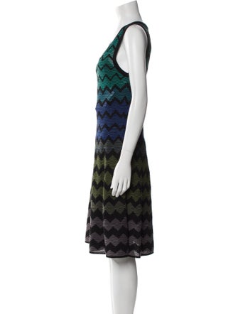 M Missoni Striped Knee-Length Dress