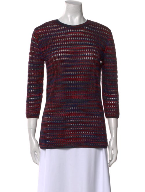 M Missoni Tweed Pattern Crew Neck Top