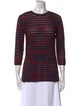 M Missoni Tweed Pattern Crew Neck Top