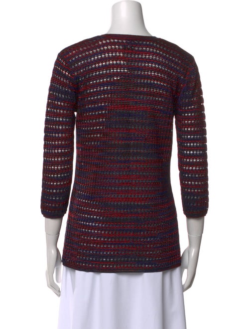 M Missoni Tweed Pattern Crew Neck Top