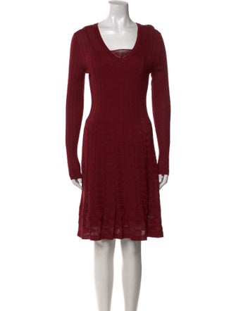 M Missoni Square Neckline Knee-Length Dress