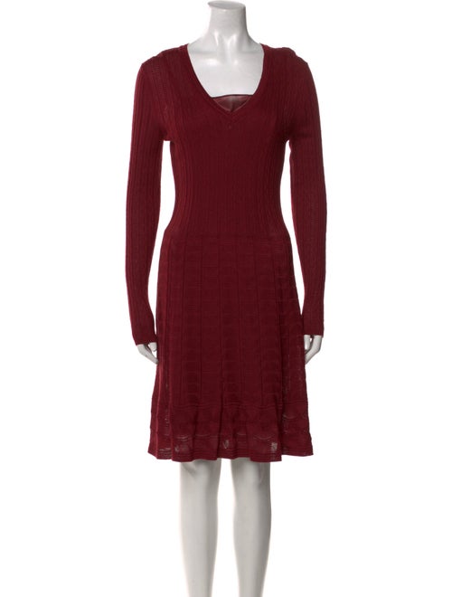 M Missoni Square Neckline Knee-Length Dress