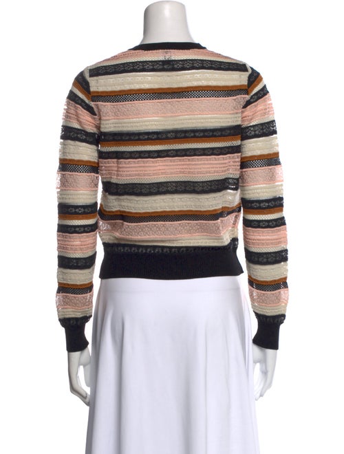 M Missoni Striped Crew Neck Sweater