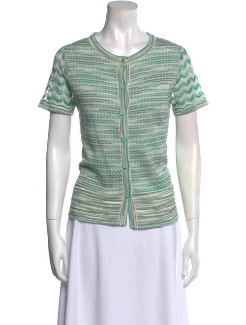 M Missoni Striped Crew Neck T-Shirt