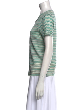 M Missoni Striped Crew Neck T-Shirt