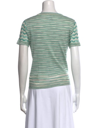 M Missoni Striped Crew Neck T-Shirt