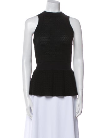 M Missoni Mock Neck Sleeveless Top