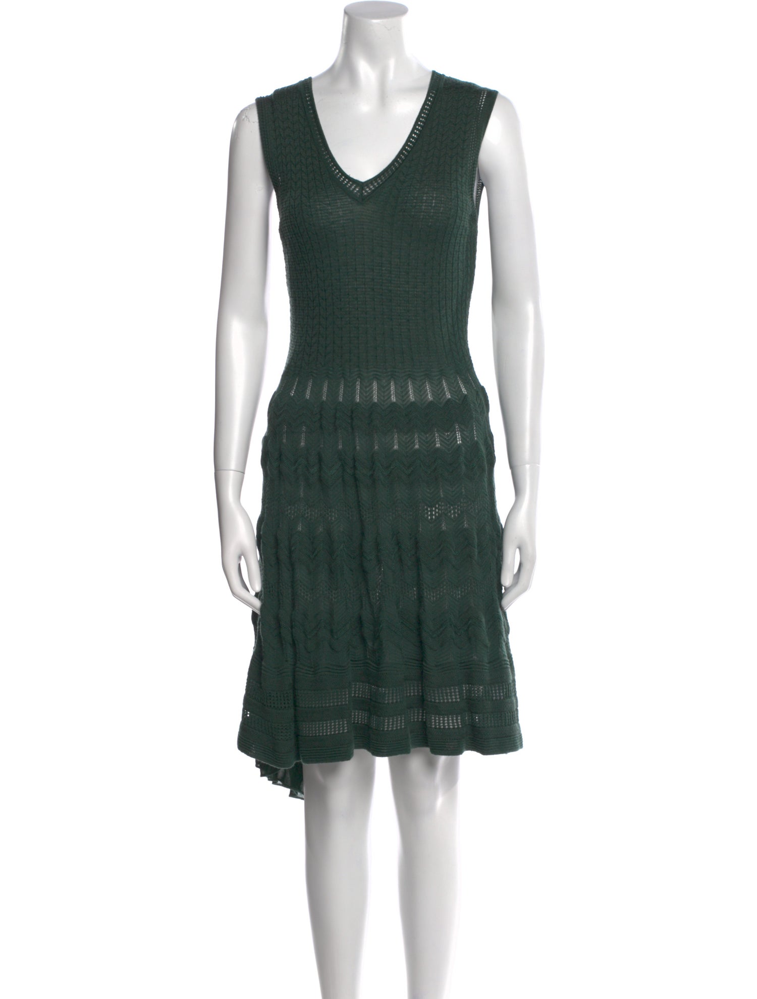 M Missoni V-Neck Knee-Length Dress