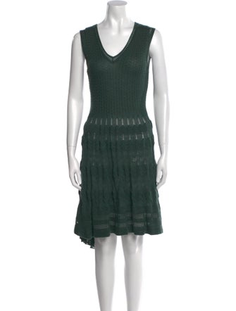 M Missoni V-Neck Knee-Length Dress