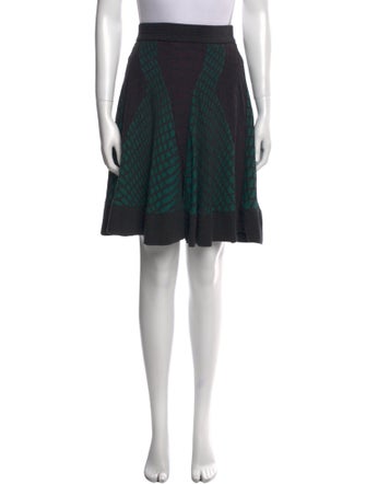 M Missoni Plaid Print Knee-Length Skirt