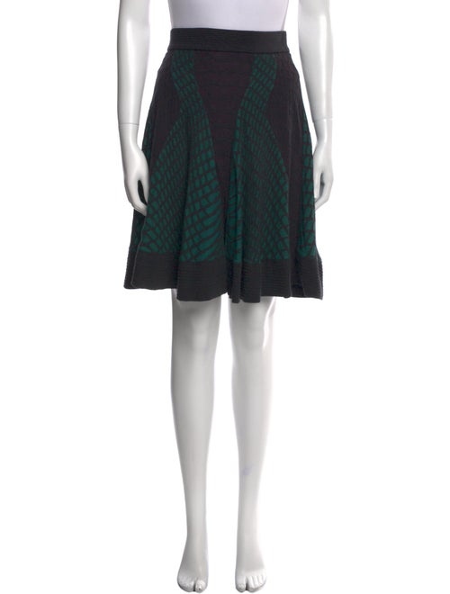 M Missoni Plaid Print Knee-Length Skirt
