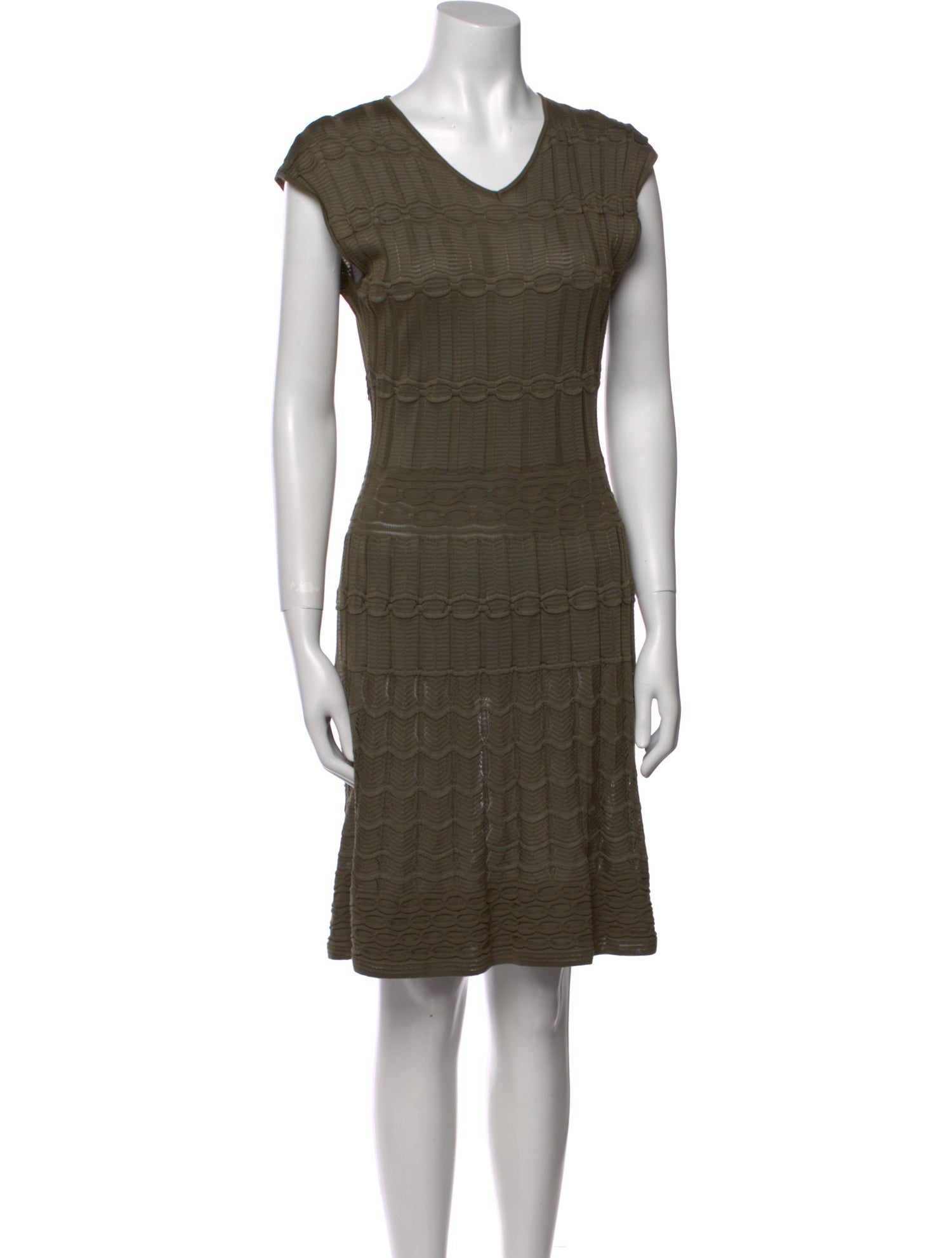 M Missoni V-Neck Knee-Length Dress
