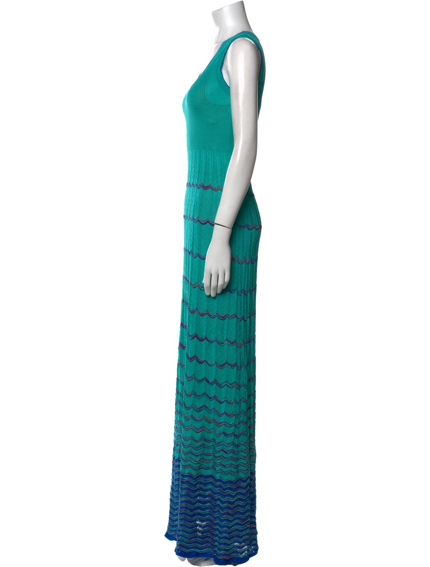 M Missoni Striped Long Dress