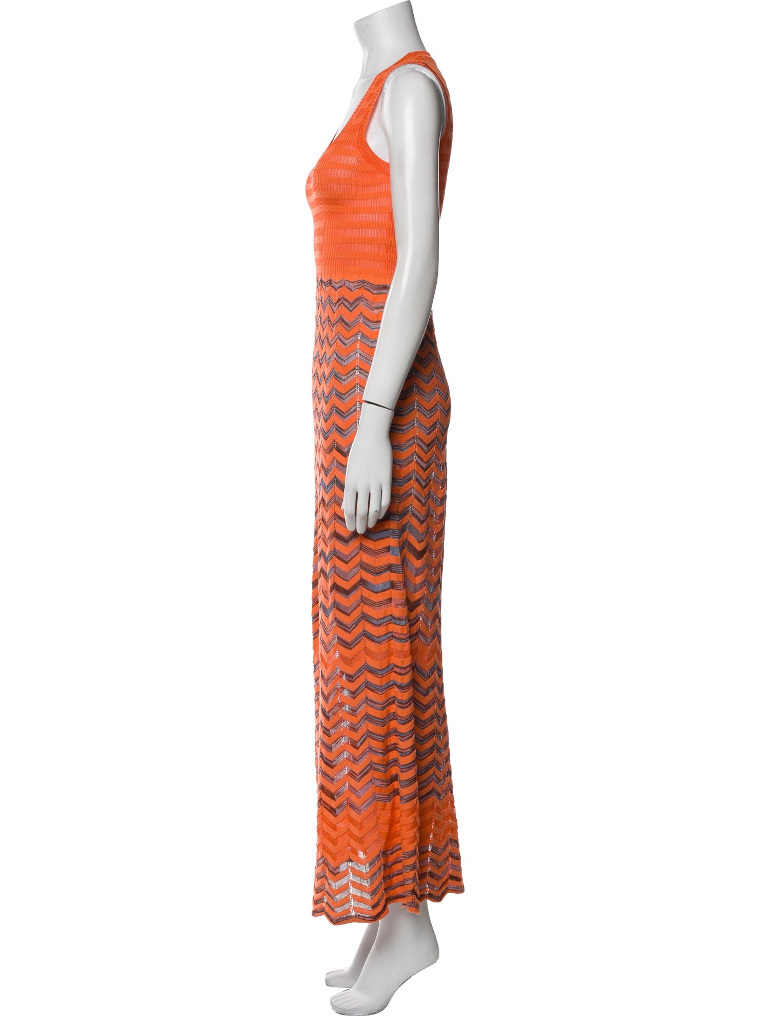 M Missoni Striped Long Dress