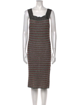 M Missoni Striped Knee-Length Dress