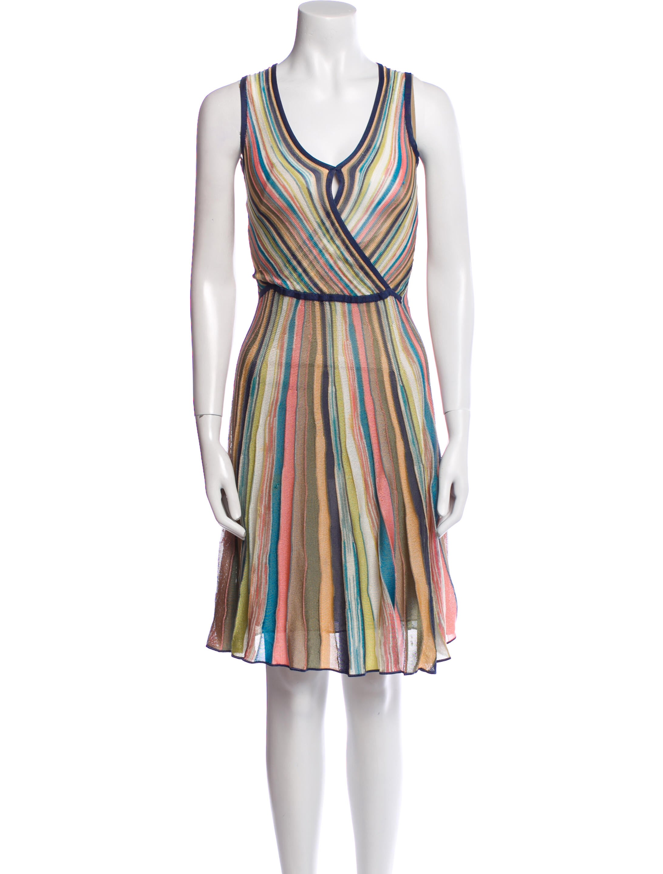 M Missoni Striped Knee-Length Dress