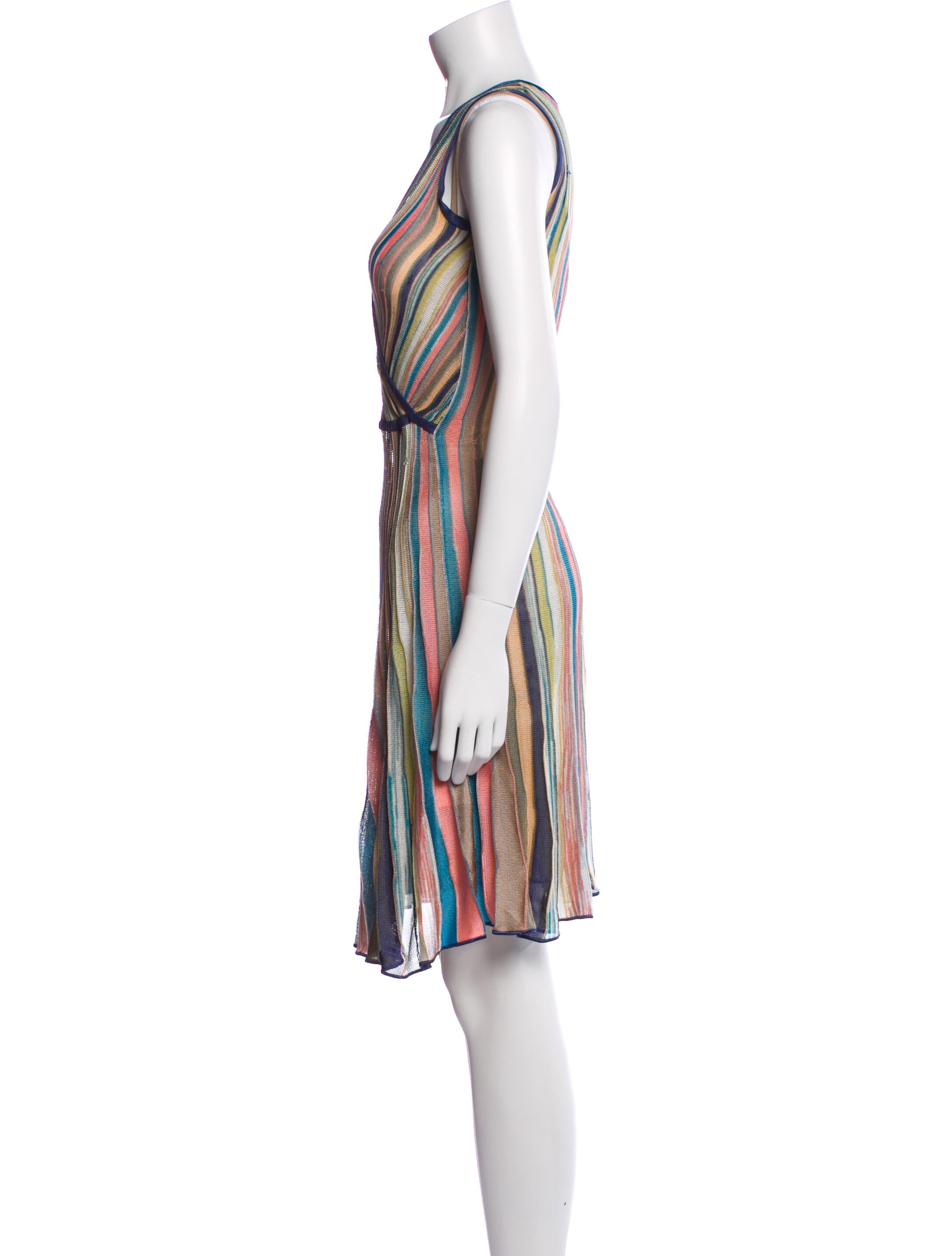 M Missoni Striped Knee-Length Dress