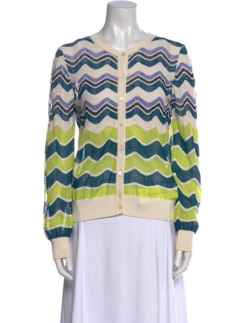 M Missoni Striped Crew Neck Sweater