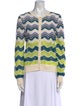 M Missoni Striped Crew Neck Sweater