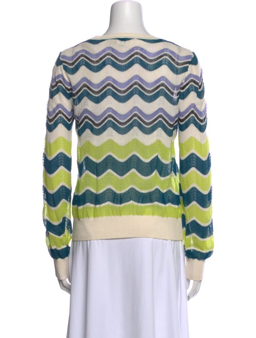 M Missoni Striped Crew Neck Sweater