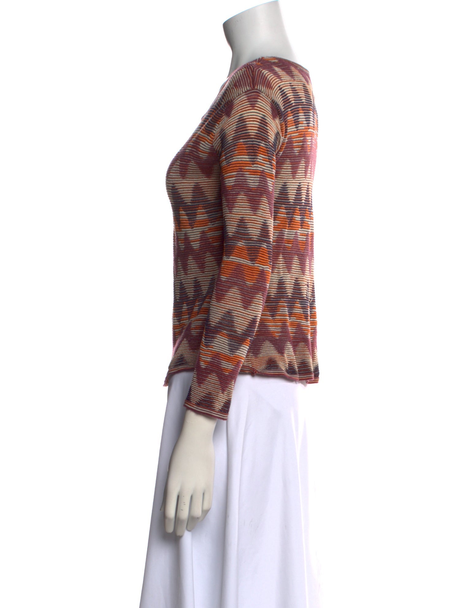 M Missoni Printed Scoop Neck Top