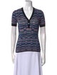 M Missoni Printed V-Neck Polo