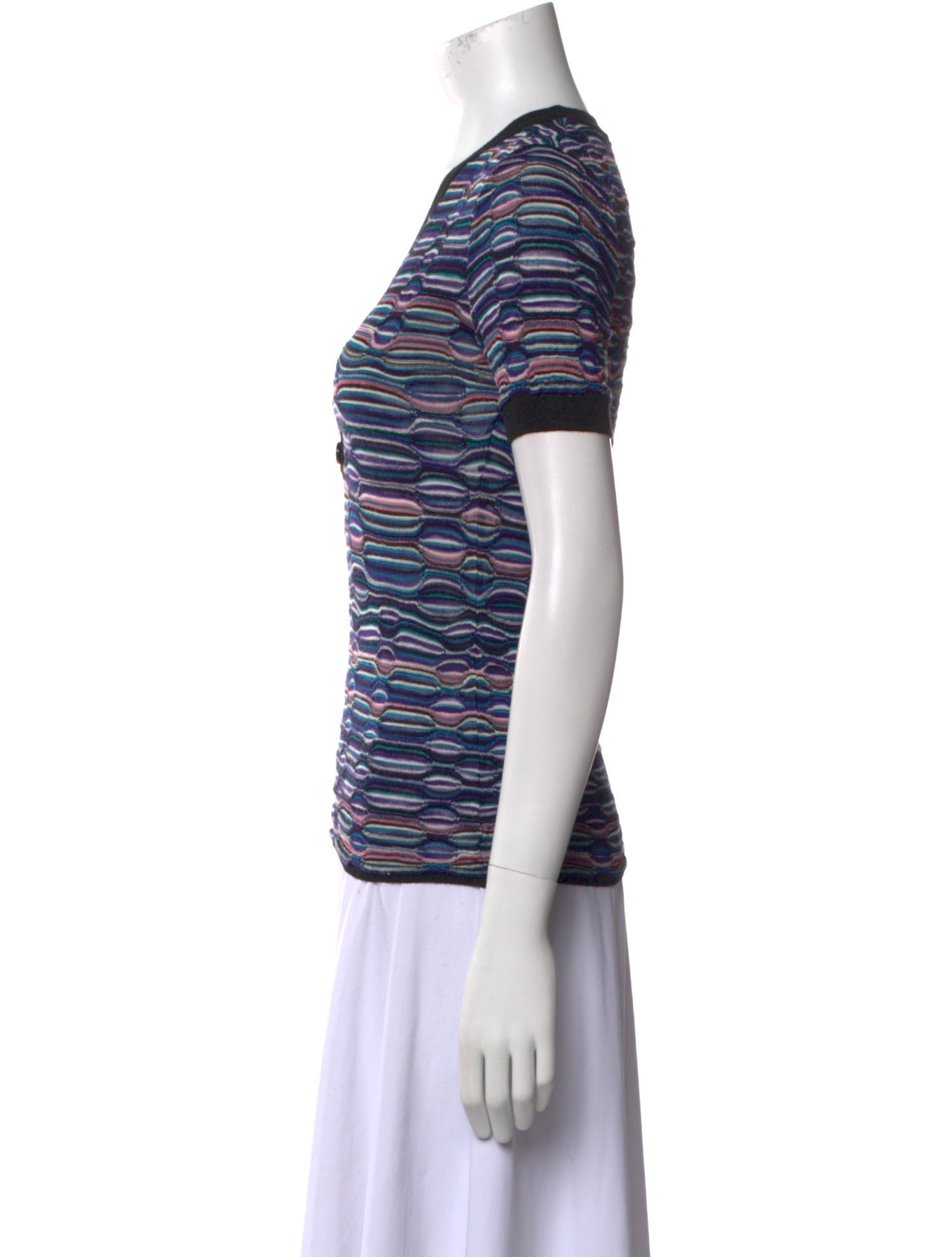 M Missoni Printed V-Neck Polo