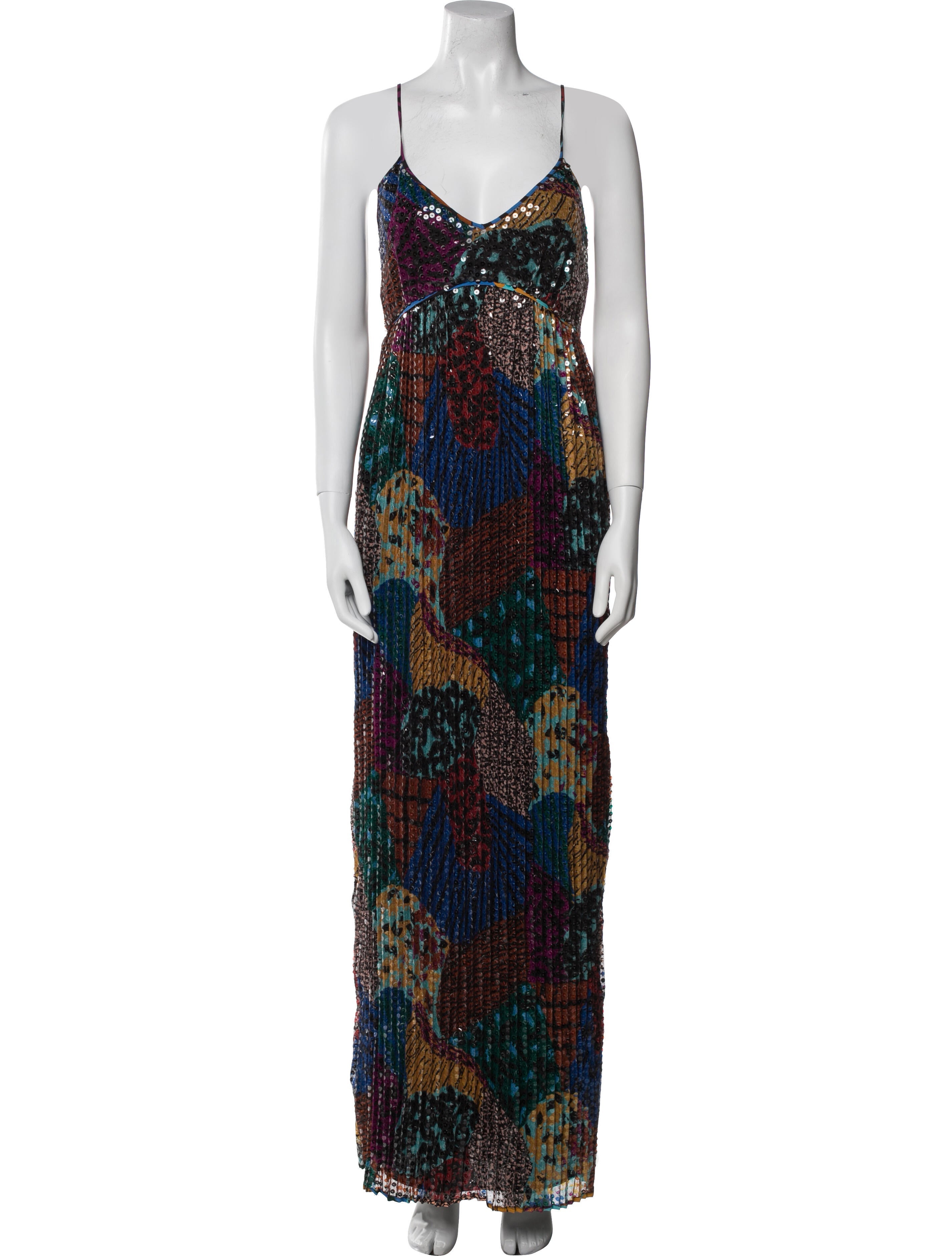 M Missoni Printed Long Dress w/ Tags