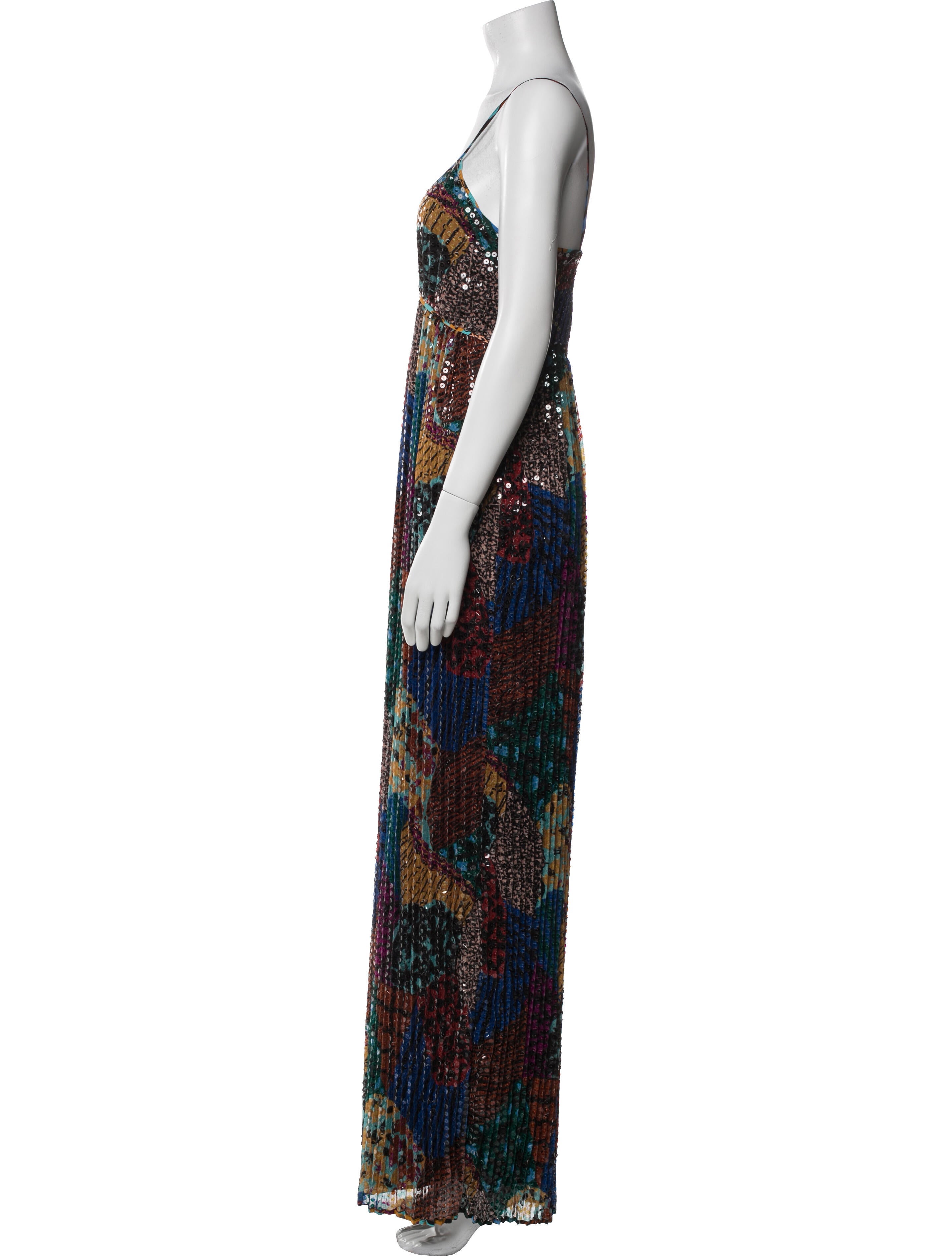 M Missoni Printed Long Dress w/ Tags