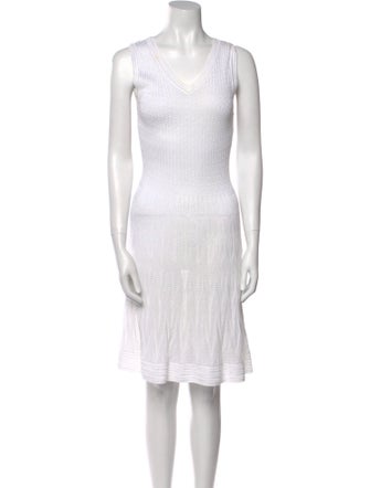 M Missoni V-Neck Knee-Length Dress