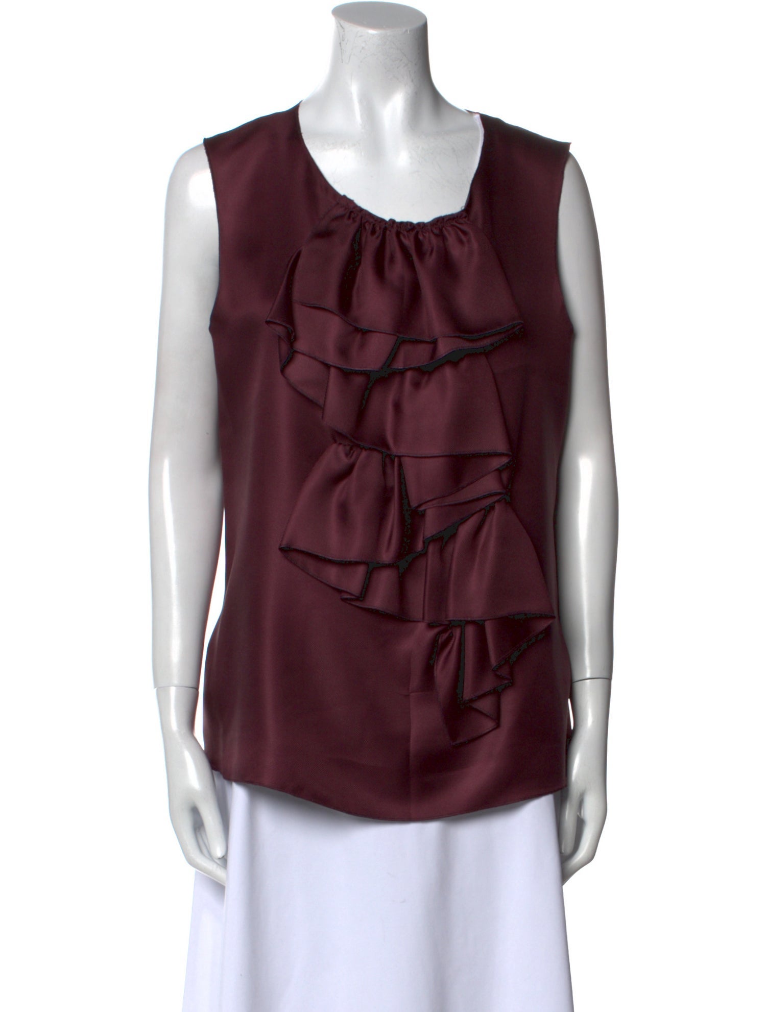 M Missoni Silk Scoop Neck Top