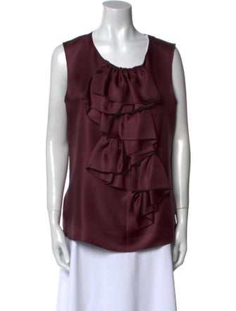 M Missoni Silk Scoop Neck Top