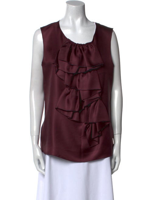 M Missoni Silk Scoop Neck Top