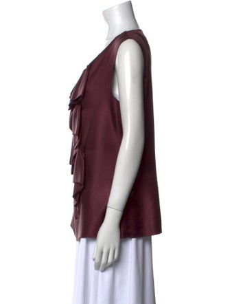 M Missoni Silk Scoop Neck Top