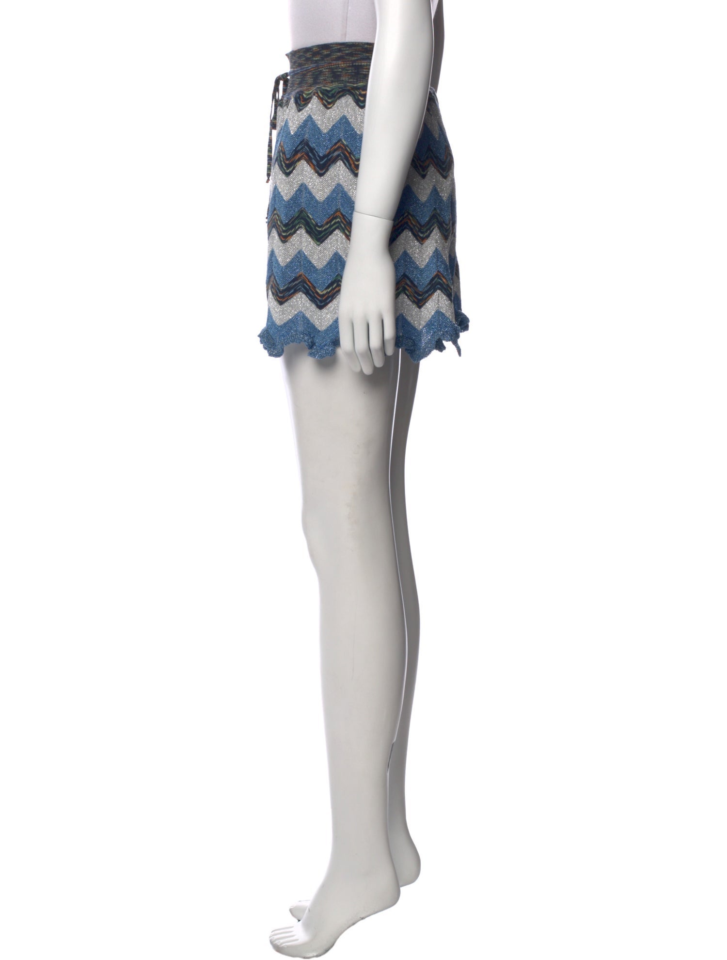 M Missoni Striped Mini Shorts