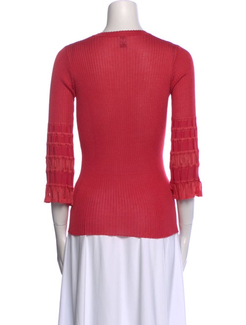 M Missoni V-Neck Three-Quarter Sleeve Top