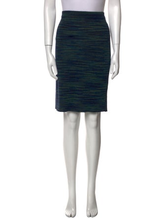 M Missoni Striped Knee-Length Skirt