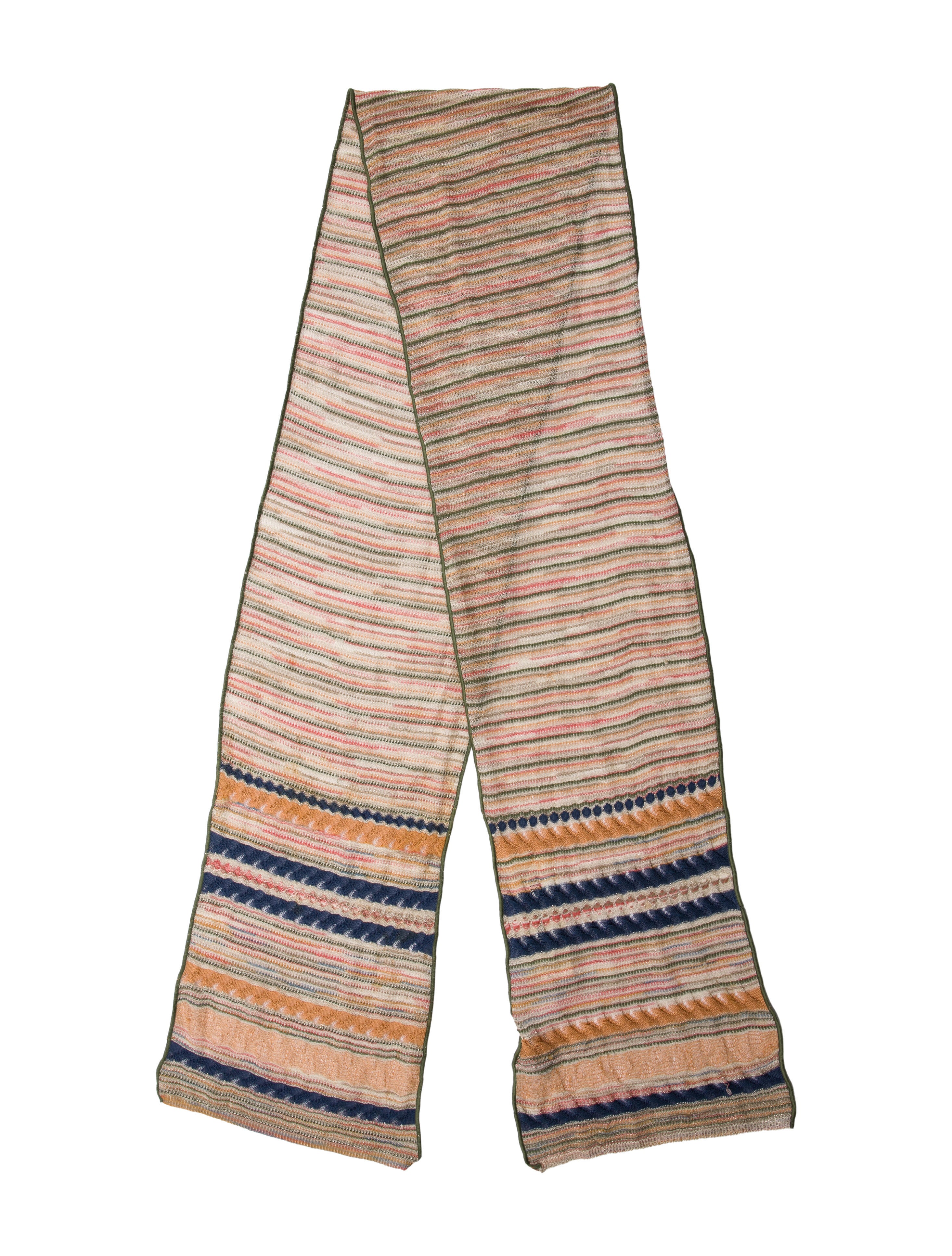 M Missoni Silk Striped Scarf