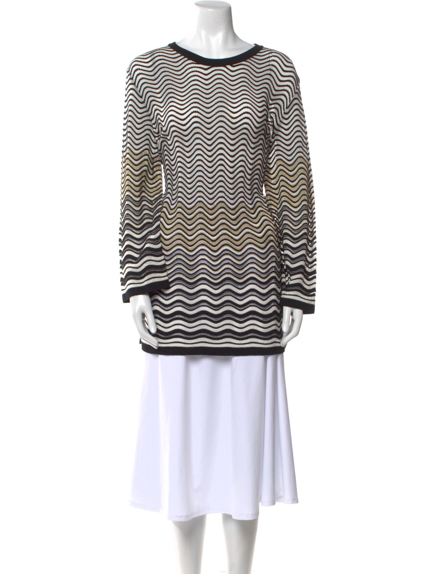 M Missoni Striped Scoop Neck Tunic