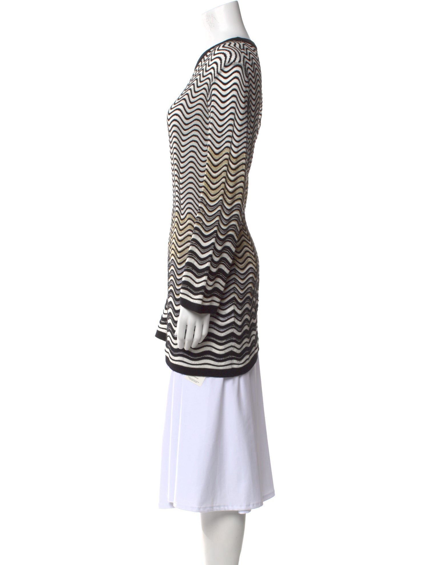 M Missoni Striped Scoop Neck Tunic