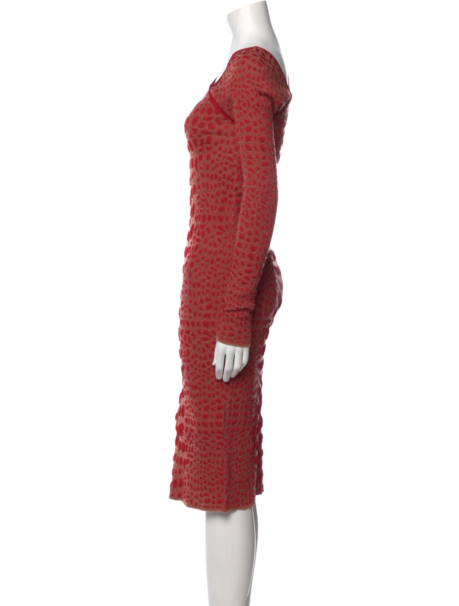 open lace back dress M Missoni Red Midi Dress main image 0