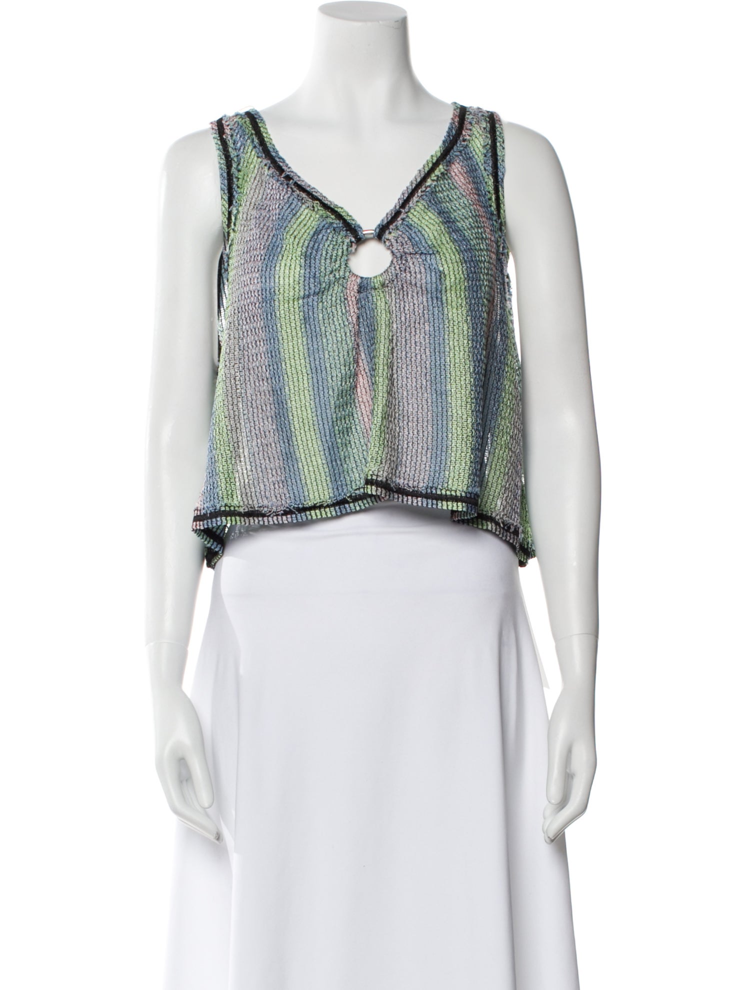 M Missoni Printed V-Neck Crop Top w/ Tags