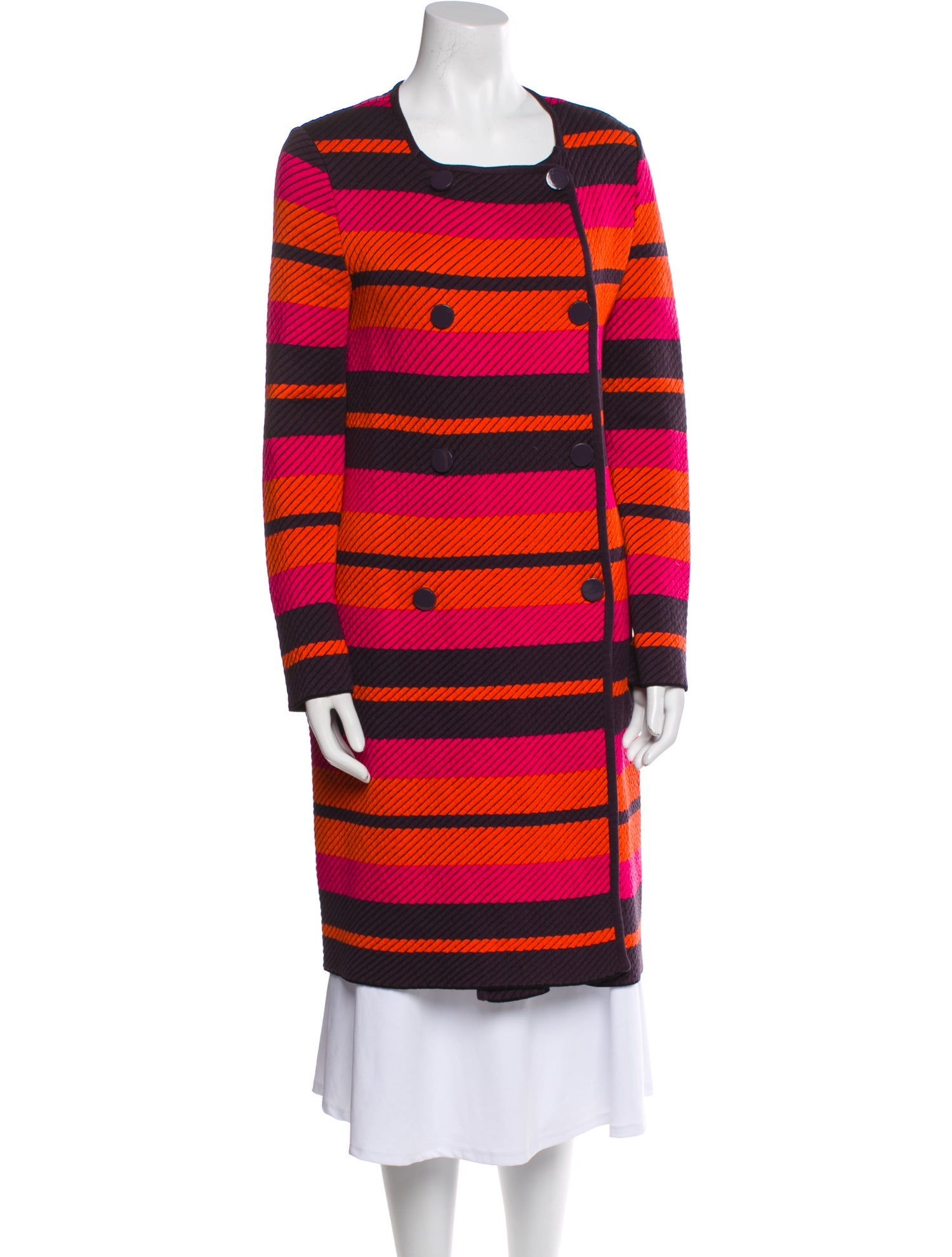 M Missoni Striped Trench Coat