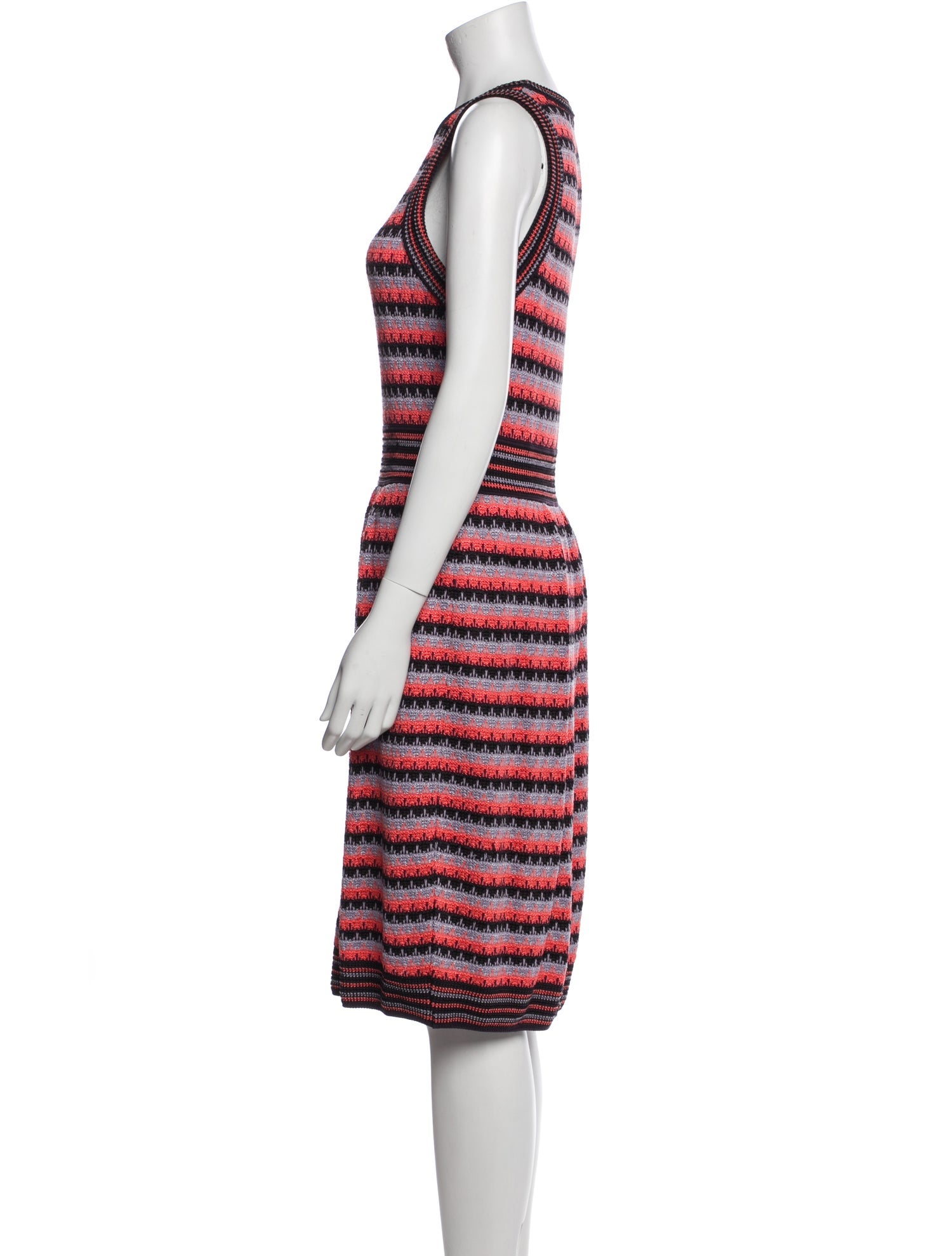 M Missoni Striped Knee-Length Dress