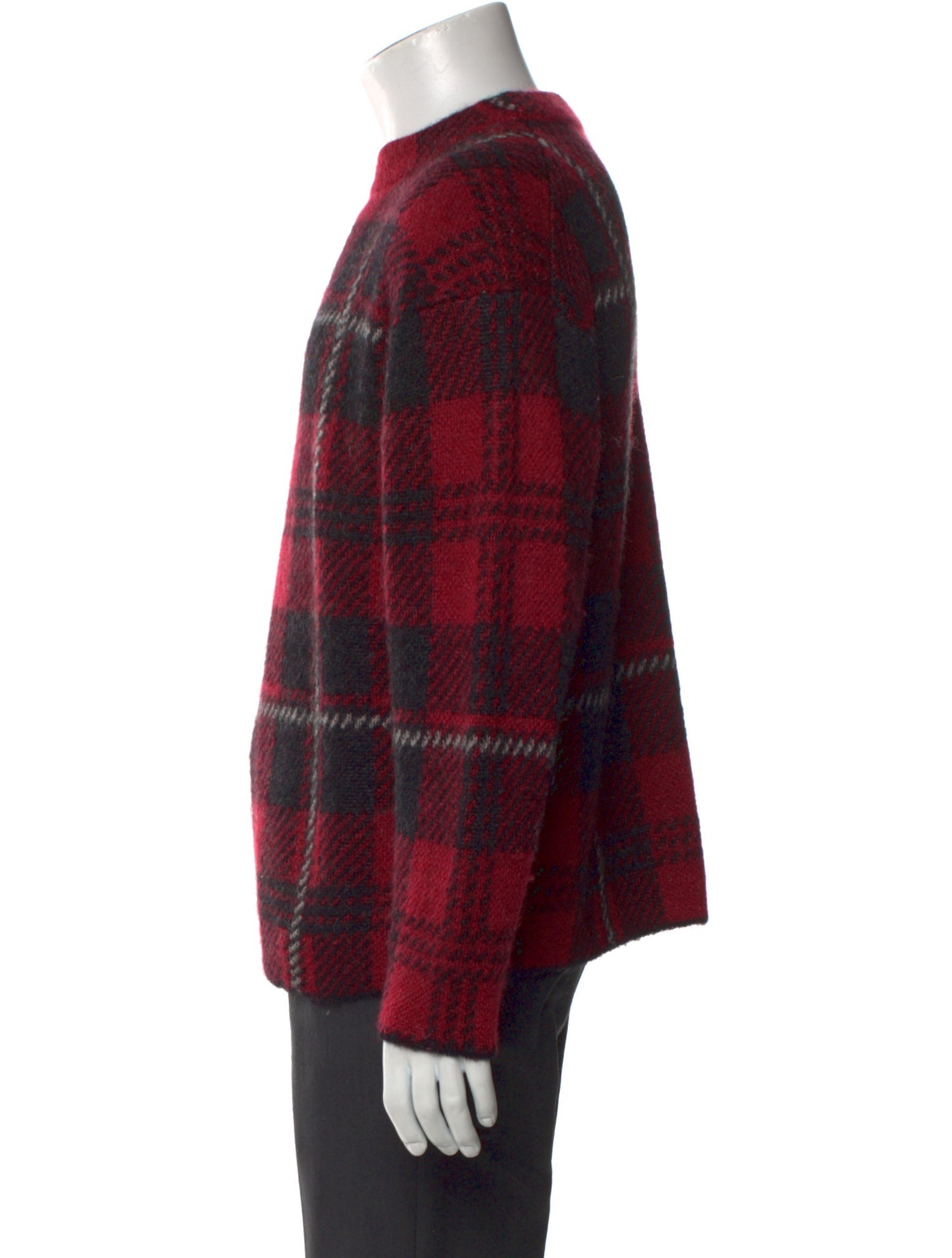 M Missoni Mohair Plaid Print Pullover